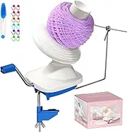 MIAOKE Yarn Ball Winder Smooth Hand Crank, Convenient Yarn Winder with 12 Marking Pin and Scissors Easy Installation, Yarn Winder for Crocheting, Gife and Good Helper for Knitting Enthusiast-B