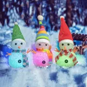 YAKii Christmas Decorations 7.3'' LED Snowmen Lamp Color Changing with Colorful