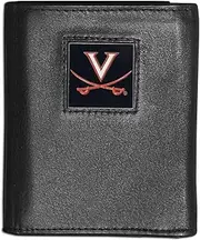 NCAA Siskiyou Sports Mens Virginia Cavaliers Deluxe Leather Tri-fold Wallet One Size Black