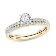 3/4 CT. T.W. Diamond Bridal Engagement Ring Set in 14K Gold