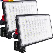 2 Pack 200W LED Outdoor Flood Light, IP66 Waterproof Plug in Flood Lights, 6500K