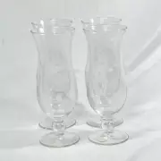 Princess house Crystal Moderna Hurricane Glasses set 4 3614 NEW IN BOX Rare