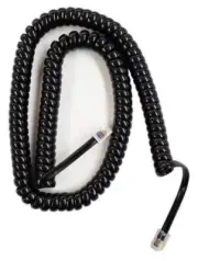 Vodavi Starplus 12ft Black Handset Cord Telephone Base Coil Curly Cord