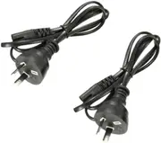 2-Pin Power Cord for PS1, PS2, Slim PS3, Xbox, Dreamcast, Saturn - Figure 8 Cable