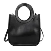 Women Retro Top-handle Handbags PU Leather Shoulder Bag Ladies Fashion Pure Color Designer Messenger Bag