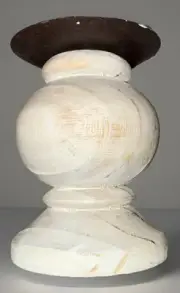 New - Hobby Lobby Whitewashed Wood 4.3in Candle Stick