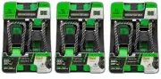 YOU GET 3 SmartStraps 1" x 10' Ratchet Tie Down 1500 lb Strength (2 Pack Each)