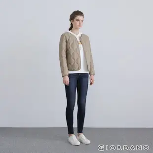 GIORDANO 女裝素色輕薄羽絨外套 - 94 沙漠灰褐