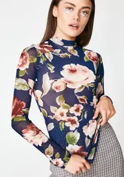 Moonshine Bed Of Rose Sheer Top