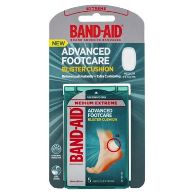 Band-Aid Advanced Footcare Blister Cushions 5 Medium Extreme Relieves Pain