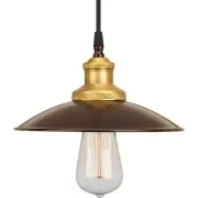 Progress Lighting, Antique Bronze Metal Shade, Farmhouse Pendant Light (NIB)