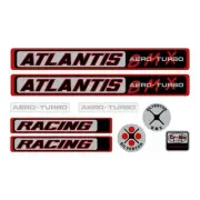Silverton - ATLANTIS - RED - decal set - old school bmx