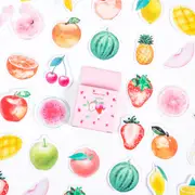46 Pcs Mini Size Scrapbook Stickers Diy Decoration Colorful Fruit Stickers Set For Laptop Planners Calendars Scrapbook Notebook