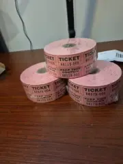 3 Pack Pink Prize/Raffle Ticket Roll