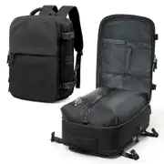 Large Travel Backpack with Vacuum Compression Seal for Work Storage and College Carry on Personal Items Black