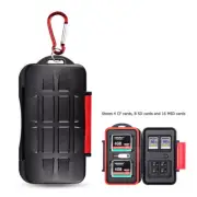 Water-Resistant Memory Card Case Holder Storage fr 4 CF +8 SD +16 Micro SD Cards