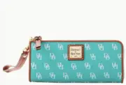 Dooney & Bourke Gretta Zip Clutch Wristlet Wallet Seafoam New