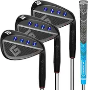 Gowolf Premium Forged Full Face Golf Wedges 50/52/54/56/58/60 Degree Individual or Sets for Men, Right Hand Gap Wedge Sand Wedge Lob Wedge, Golf Clubs CNC Milled Face for More Spin - Great Golf Gifts
