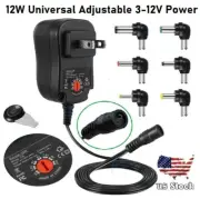 3-12V Power Supply Adapter Charger Transformer with 6 Tips12W Universal AC / DC
