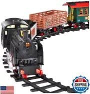 Amazon Basics Remote Control Steam Engine Hobby Train Set with Tender and Gon