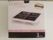 Corelle Coordinates Stoneware Divided Dish 4 Bowls - Rosmarie Pattern