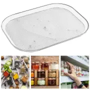 Rectangle Refrigerator Storage Rack Clear Kitchen Tray Turntable Organizer