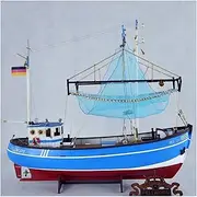 1 48 Sailboat Model Suitable for Pervom Fishing Boat DIY Sets Assembled Sailboat Ornament Handmade Parent-Child Holiday Toys Male Female