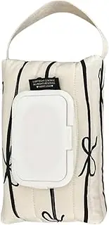 Refillable Wipes Container - Wet Wipes Dispenser I Wet Wipe Bag, Wipes Dispenser Storage Bag, Baby Wipes Container Refillable Storage Organizer, Bow Stripes Baby Wipe Case Travel Wet Wipe Pouch.