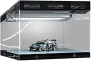Alloy Car Model Toy Display Stand 1:64 Parking lot Miniature Simulation car Showroom with Light high-Transparency Magnetic Door Display Box Garage Ornaments Car Garage Protection Collectibles