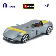 Bburago 1:43 Scale Race & Play Ferrari Monza SP1 Diecast Model Car Silver