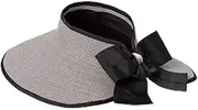 [HAMKVBPR] Women Visor Hat Women's Summer Side Straw Hat Sun Hollow Top Hat Summer Outdoor