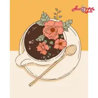 在飛比找momo購物網優惠-【ArtLife 藝術生活】DT187_玫瑰咖啡40*50C