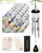 Memorial Wind Chimes,32" Hummingbird Sympathy Wind Chimes for Loss of Loved O...