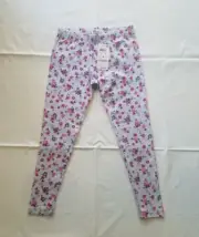 Epic Threads Girls' Grey Heather Floral Leggings, Small