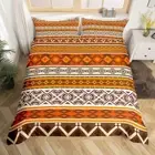 Cover Bohemian Decor Duvet Cover Single Size Stripe Theme Boys Teen Bedding