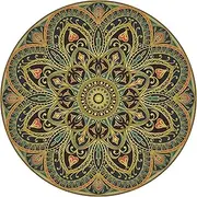 Knsbk Large Round Yoga Mat 4.6'X3.5mm for Exercise Premium Extra Thick, Ultra Comfortable, Non Slip, Meditation Mat
