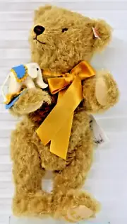 Steiff 2015 Jubilee Year 135 Years Teddy Bear 13" w/Small Elephant