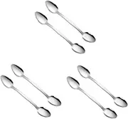 Luxshiny 3 Sets 2pcs Stainless Steel Scraping Spoon Fruit Dessert Spoons Mud Scraping Spoon Safe Assuring Food-Grade Material Ergonomic Design for Easy Cleaning