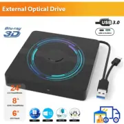 USB 3.0 External Drive 3D BD-Combo Optical Drives CD DVD Player Burner Reader US