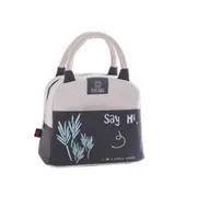 Lunch Tote Bag Insulated Portable Canvas Bento Box Container Cooler for Men Women Kids Picnic 24x16x21cm