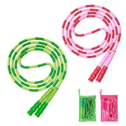 Leeboom Jump Rope Adjustable Length Tangle-Free Segmented Soft Beaded Skipping