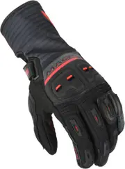 Macna Shellar perforated Motorcycle Gloves, black-red, Size XL for Men Black Red