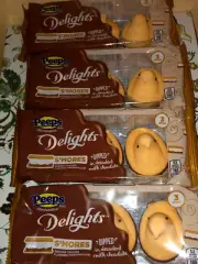 PEEPS DELIGHTS SMORES Graham cracker flavored MARSHMALLOW Chocolate Dipped LOT 4