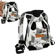 Pet Travel Backpack - Portable Puppy Travel Bag Carrier Breathable with Wide Shoulder Straps | Multi-Purpose Dog Chest Backpack with Built-in Safety Lock for Driving