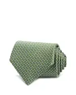David Donahue Geo Pattern Silk Classic Tie