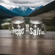 Salt and Pepper Shakers Set With Pink Lettering New