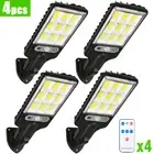 4pack LED Solar Flood Light Motion Sensor Security Wall Yard Street Outdoor Lamp
