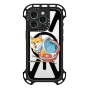 iPhone 16 Pro Ultra Bounce Case MagSafe Compatible Shiba Dog Ramen Japanese Manga Blue