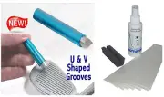 Golf Club Groove Sharpener + Grip Kit 25 Brampton Tape Strips-Solvent-Vise Clamp