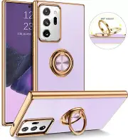 For Samsung Galaxy Note 20 Ultra Phone Case Shockproof Ring Stand Rugged Cover